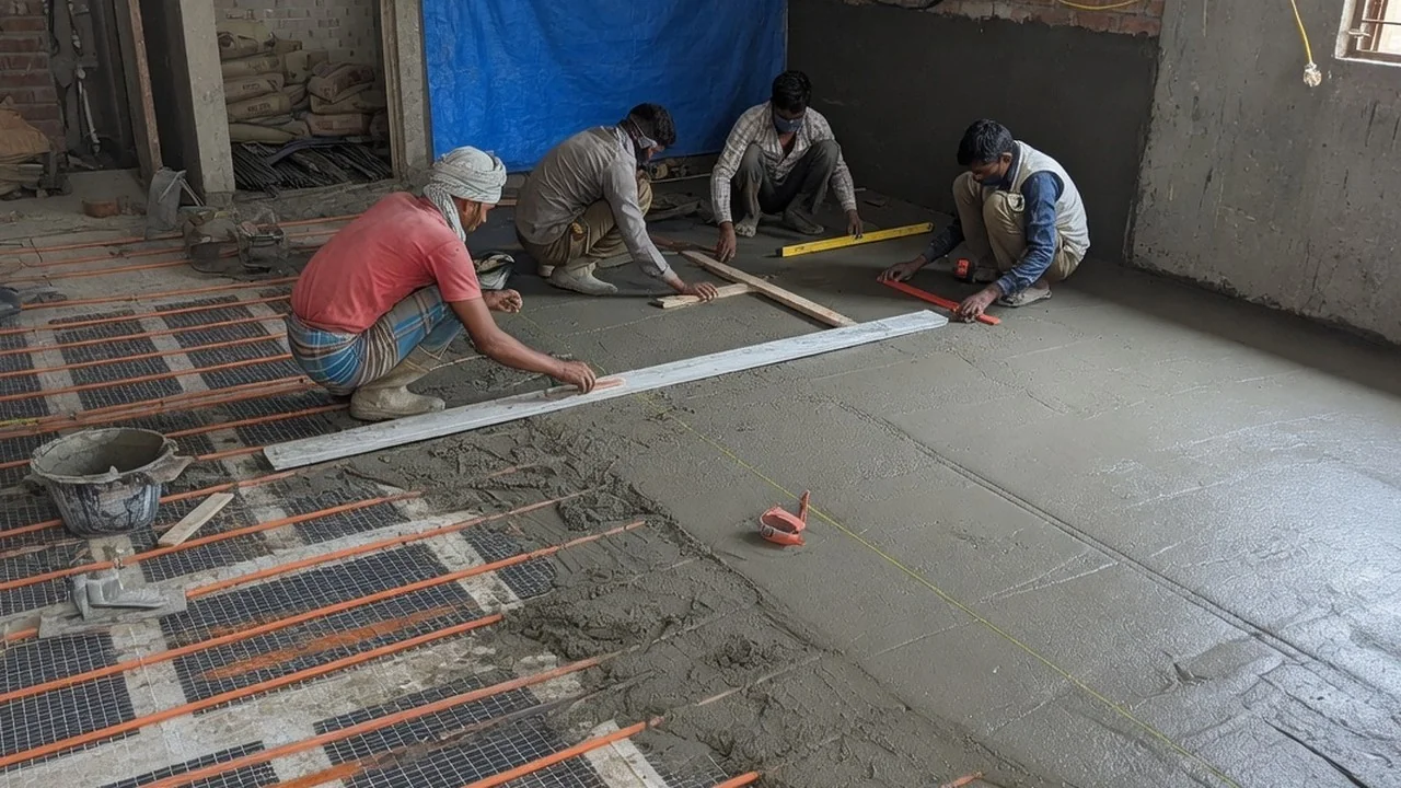 Screed continuity in passages